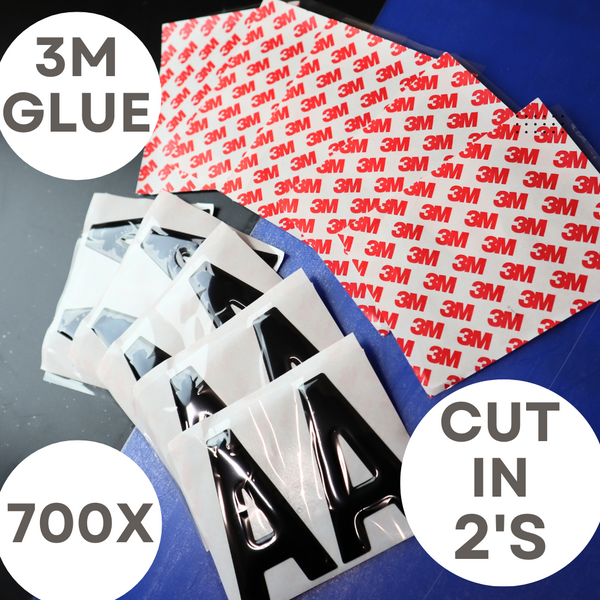 Bulk Gel 3D 4D Gloss Wholesale Number Plate Letters