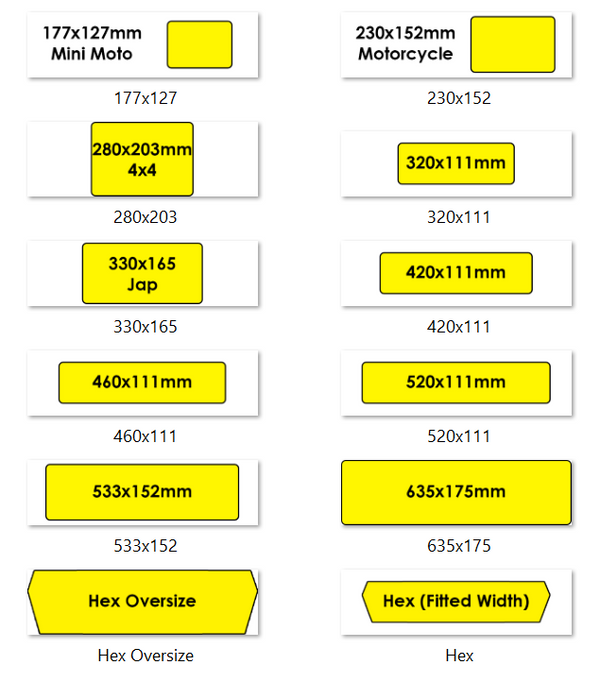 Premium Pre-Rolled Blank Number Plates Acrylic + Reflective Bonded